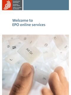 Welcome to the EPO Online Services